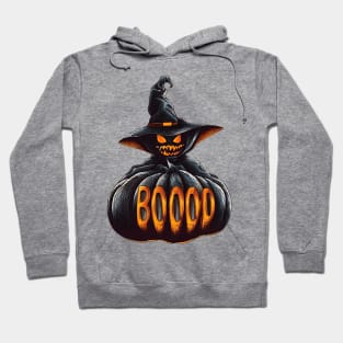 Halloween pumpkin boo with witch hat Hoodie